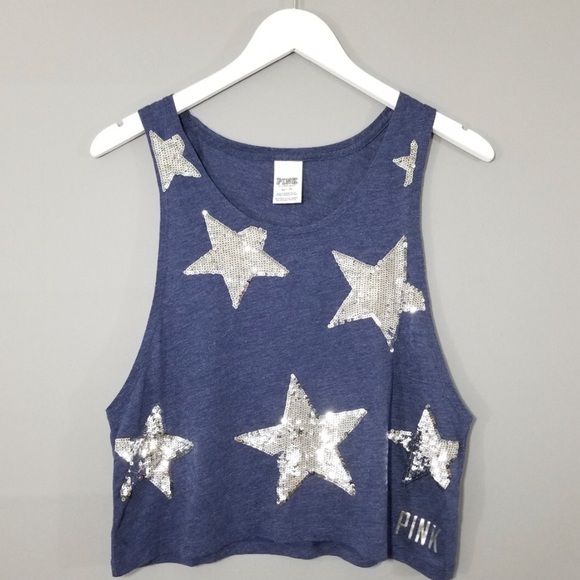 PINK Victoria's Secret Tops - EUC VS Pink Star Sequin Tank